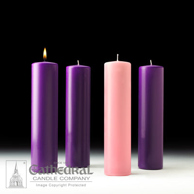 Advent Candle Set Stearine Pillar 3