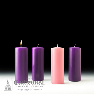 Advent Candle Set Stearine Pillar 3