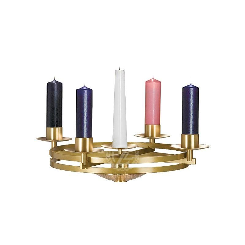 Church Advent Wreath Candleholder for 1.5 Candles - Solid Brass - 48  Height - Sudbury Brand