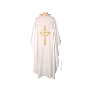 831 Embr. Gold Metallic Cross - Chasuble