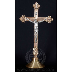 Ziegler | Altar Double Sided Crucifix ONLY | Satin Bronze | 19"