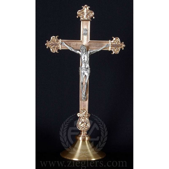 Ziegler | Altar Double Sided Crucifix ONLY | Satin Bronze | 19