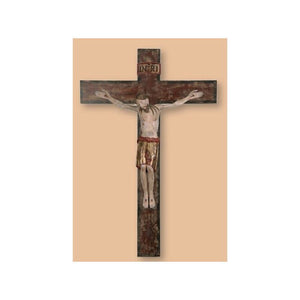 736010 Crucifix Romanesque - Wood Carved