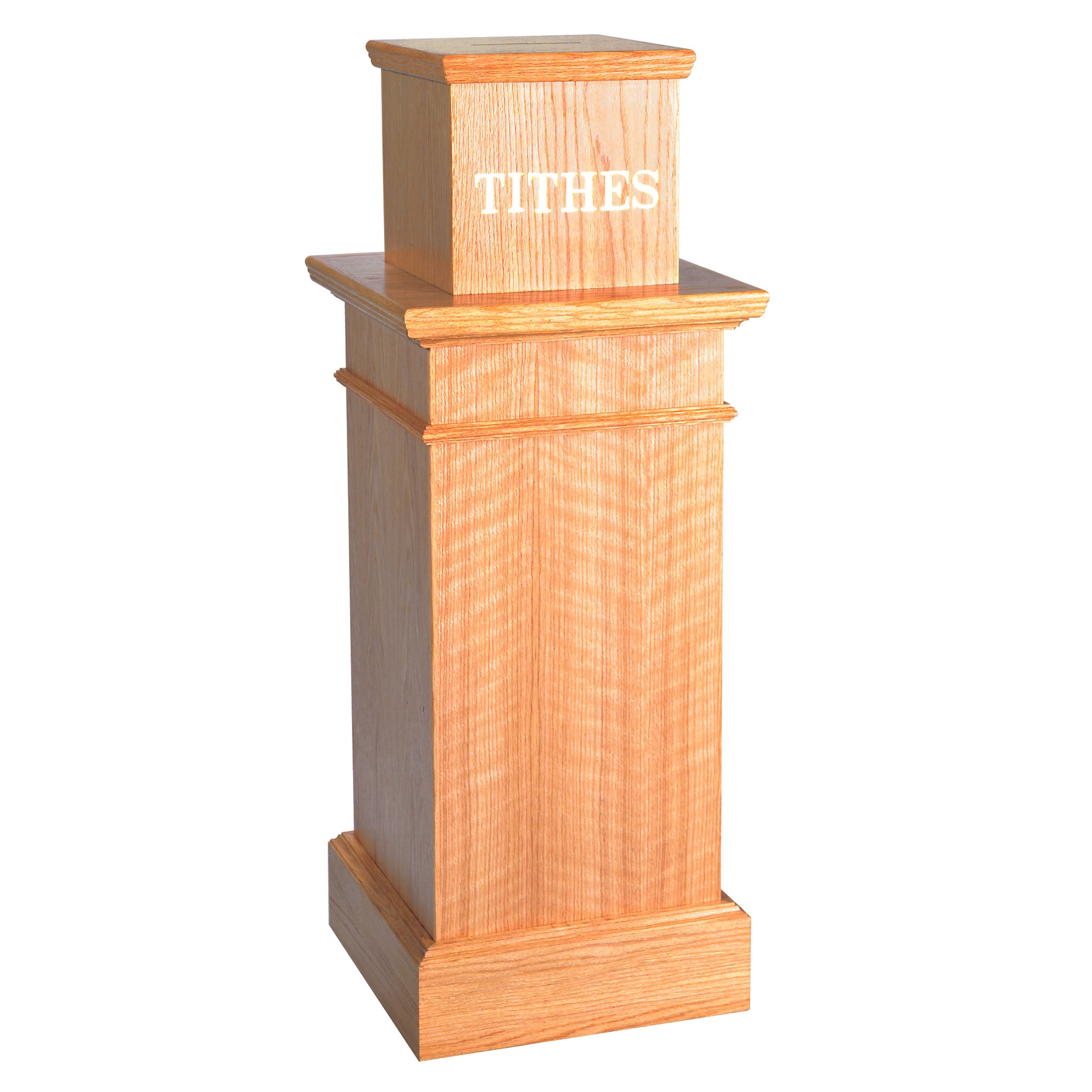 Tithe Box w/lock and door & lettering, w/o light, Color, Sienna ...