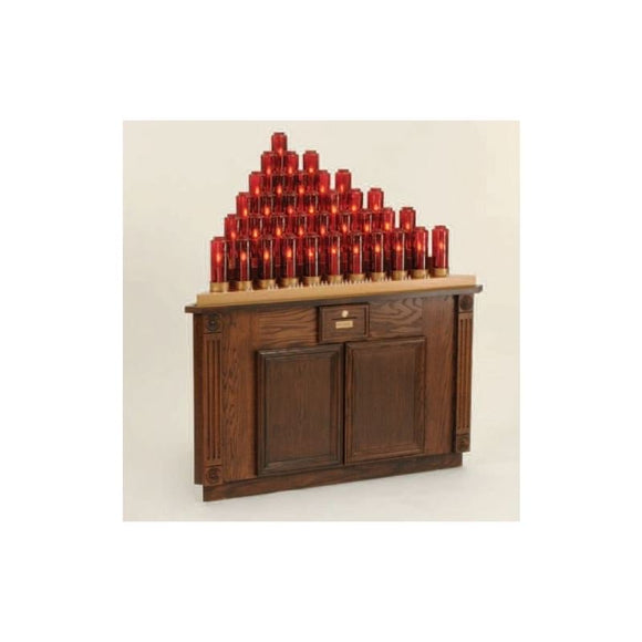 19XE736CAB Oak Cabinet Electronic Votive Stand