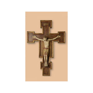 734020 Crucifix Romanesque - Wood Carved
