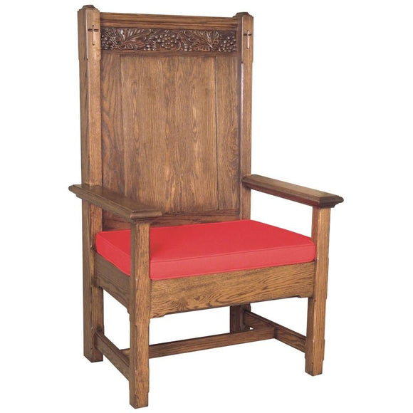 CELEBRANT CHAIR PADDED BACK 150P,CELEBRANT CHAIR PADDED BACK 150P-1,Woerner Wood Stain Colors,Woerner Fabric Colors