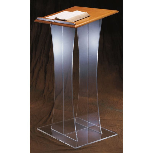 LECTERN WITH WOOD TOP and SHELF,Woerner Wood Stain Colors