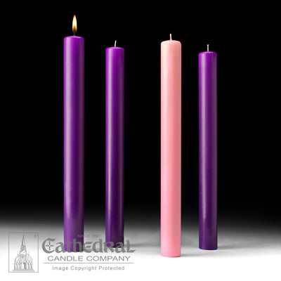Advent Candle Set 51% Beeswax 1-1/2 x 16
