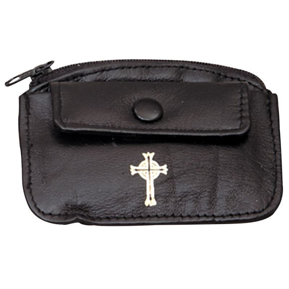 k-3108 Zipper Leather Rosary case