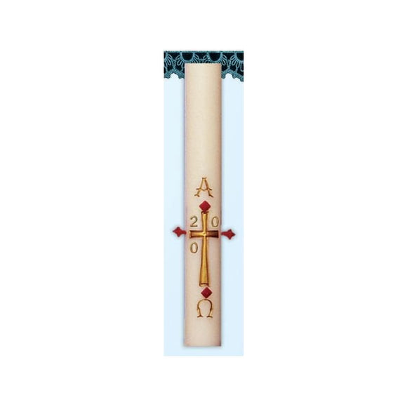 Plain Cross Paschal Candle