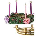 Church Advent Floor Wreath | 36" | Brass | Satin Polish | Made In USA|