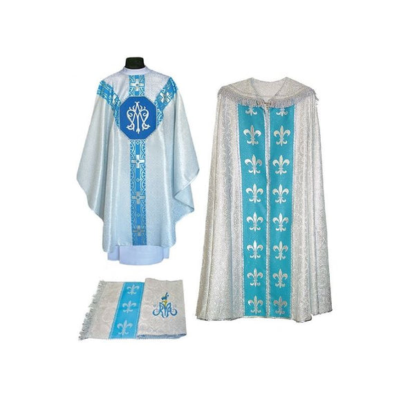 11-203 Marian Cope, Chasuble, Humeral Veil