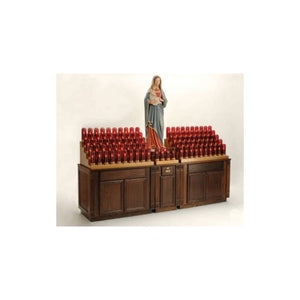 19XE7104CAB Oak Cabinet Electronic Votive Stand