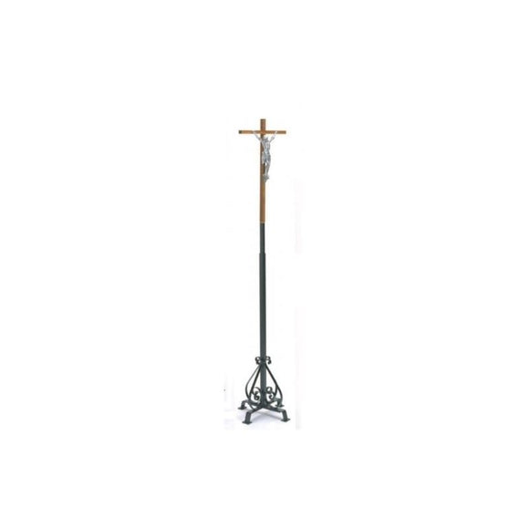 4X10 Wrought Iron Standing Processional Cross