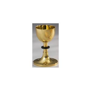 Ziegler Style 480C Chalice and Paten Swirled Hammered Polished Gold Finish