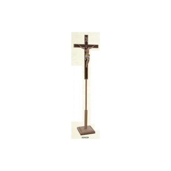 MJ4229 Inlayed Processional Cross w/ Stand