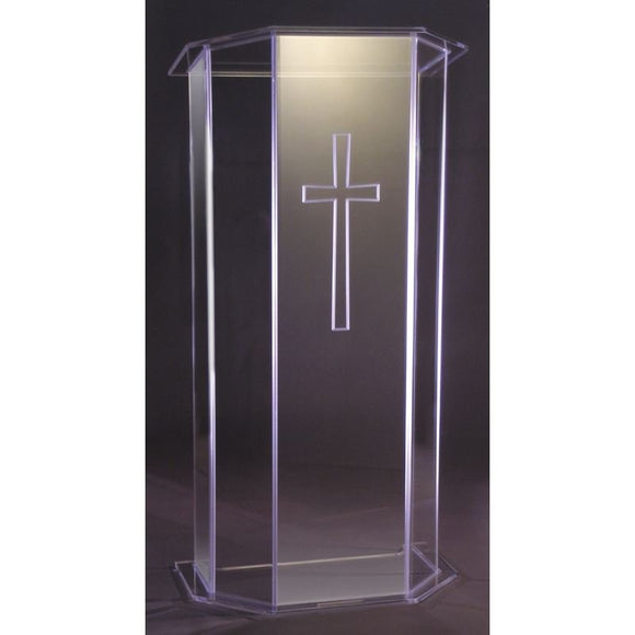 LECTERN ACRYLIC WITH SHELF 3325S,ACRYLIC