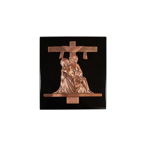 Stations Of The Cross | 8-3/4" x 7-3/4" | Wood Metal | For Church | Made In USA